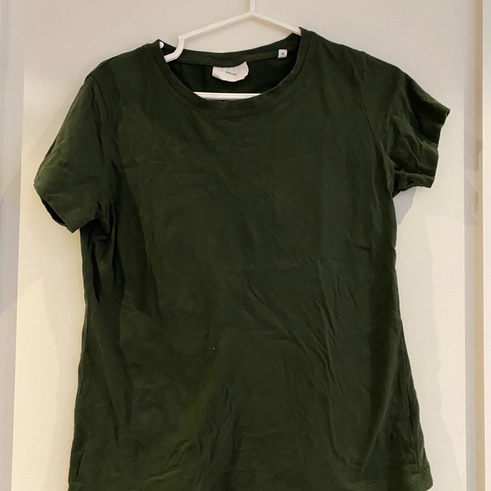 Green cotton T-shirt